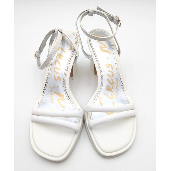 Circus NY by Sam Edelman Holly Ankle Strap Sandal Women's White Size US8.5M EU39 - Picture 7 of 11